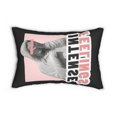 Intense Feelings Black Lumbar Pillow