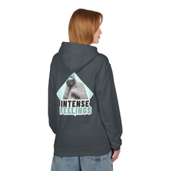 Intense Feelings Unisex Midweight Hoodie - Cyan Print