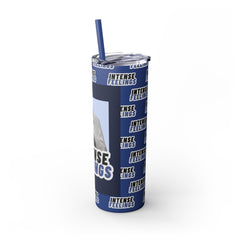 Intense Feelings - Navy Blue Print Skinny Tumbler