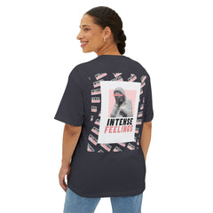 Intense Feelings – Rose Pink Print Unisex Oversized Tee