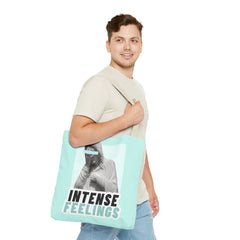 Intense Feelings Tote Bag - Cyan Print
