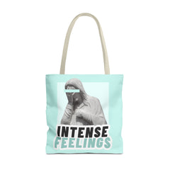 Intense Feelings Tote Bag - Cyan Print