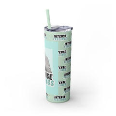 Intense Feelings - Cyan Print Skinny Tumbler