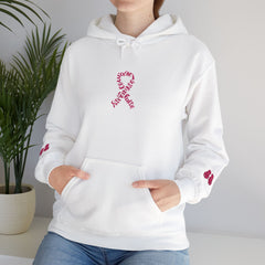 Pink Ribbon Awareness Hoodie, Unisex Sweatshirt for Fundraising, Breast Cancer Awareness Month, Inspirational Gift, Cozy Jumpsuit