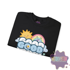 Good Things - Unisex Heavy Blend Crewneck Sweatshirt - Large Graphic Sleeve - MOODOVATION
