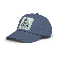 Intense Feelings - Cyan Print Vintage Distressed Hat