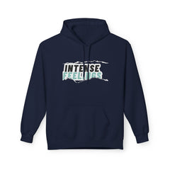 Intense Feelings Unisex Midweight Hoodie - Cyan Print