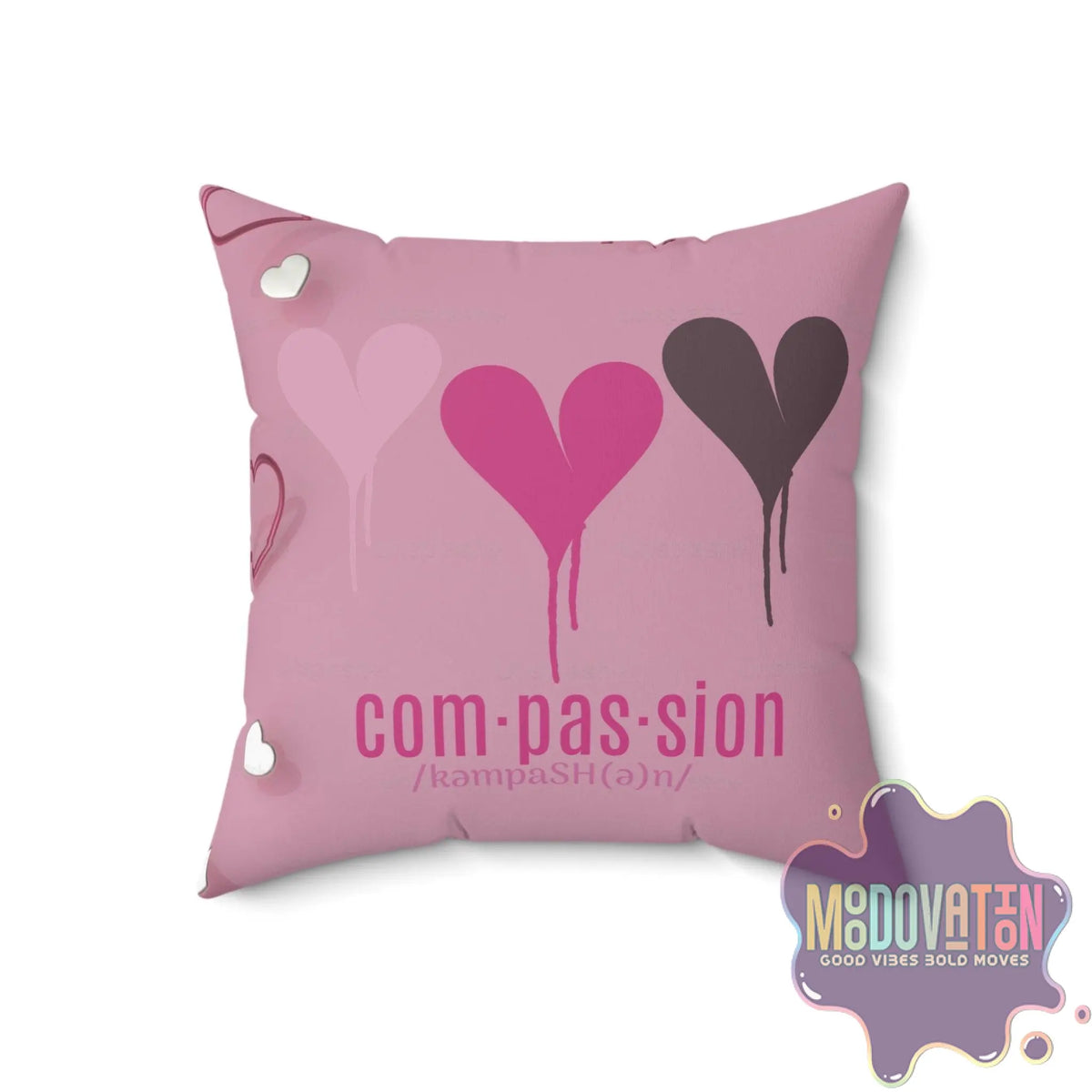 Compassion Faux Suede Square Pillow - MOODOVATION
