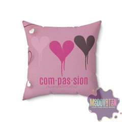 Compassion Faux Suede Square Pillow - MOODOVATION