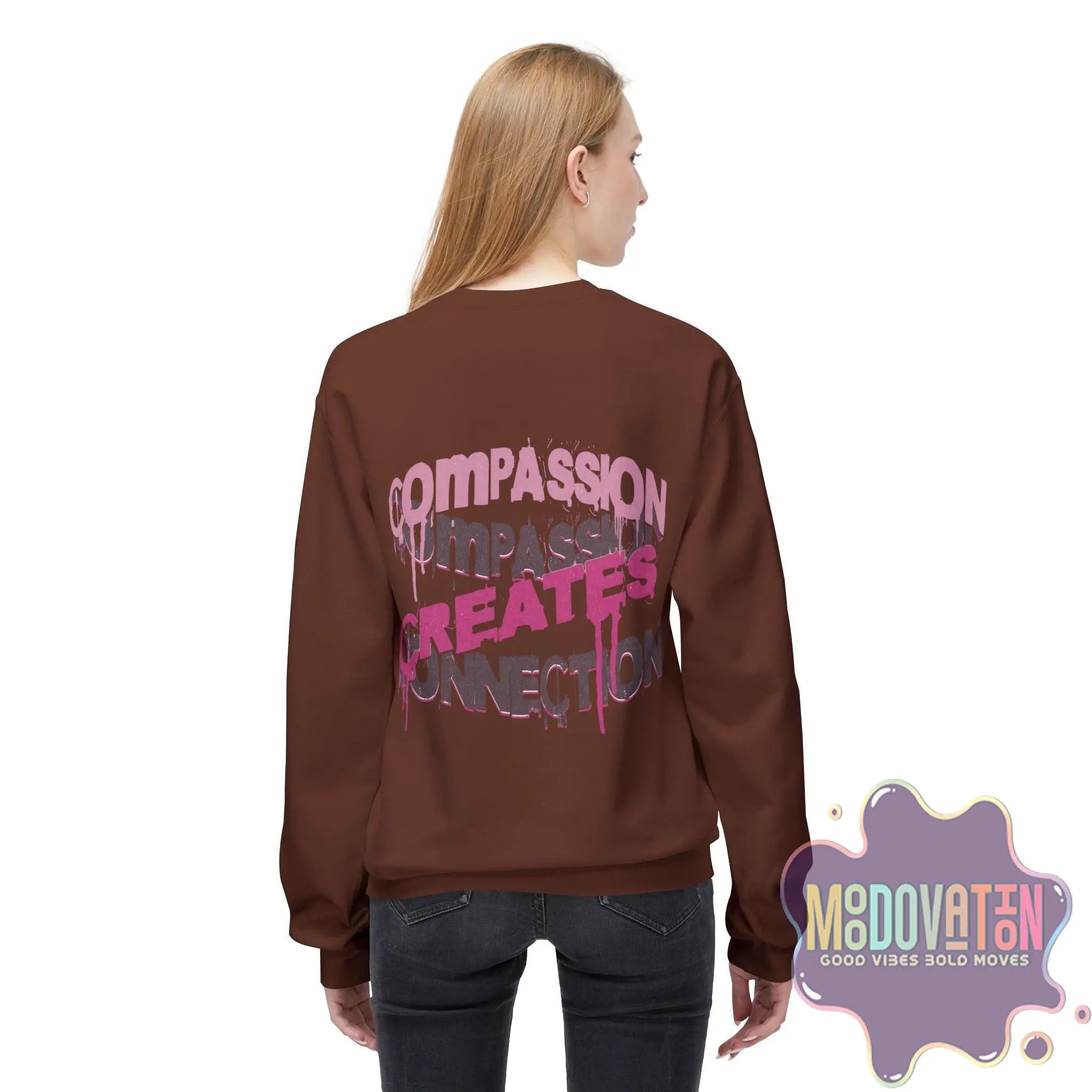 Self-Compassion Unisex Midweight Crewneck Sweatshirt - MOODOVATION