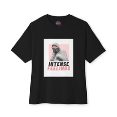 Intense Feelings – Rose Pink Print Unisex Oversized Tee