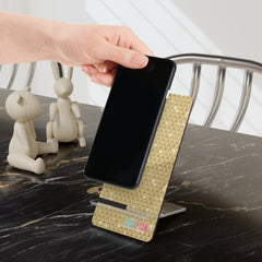 Golden Weave Flow Mobile Stand
