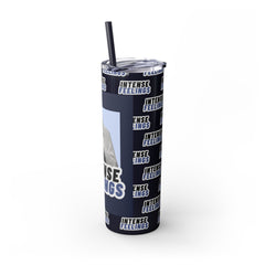 Intense Feelings - Navy Blue Print Skinny Tumbler