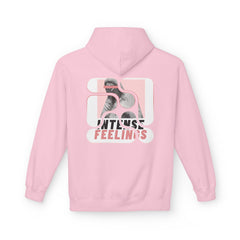 Intense Feelings Unisex Midweight Hoodie - Rose Pink Print