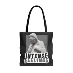 Intense Feelings Tote Bag - Grey Print