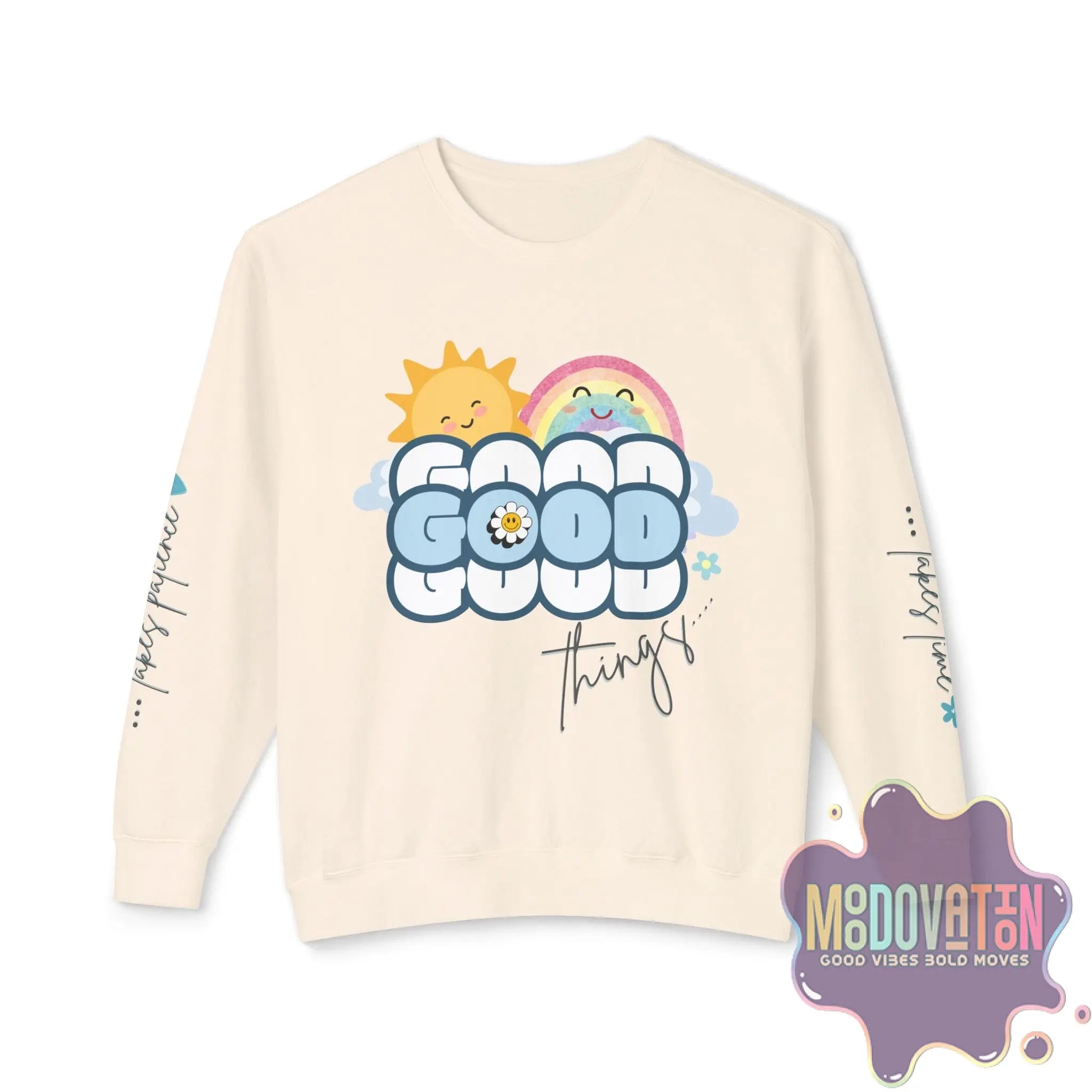 Good Things Unisex Lightweight Crewneck Sweatshirt - Spring Edition Moodovation