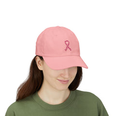Breast Cancer Awareness Embroidered Ribbon Classic Dad Hat