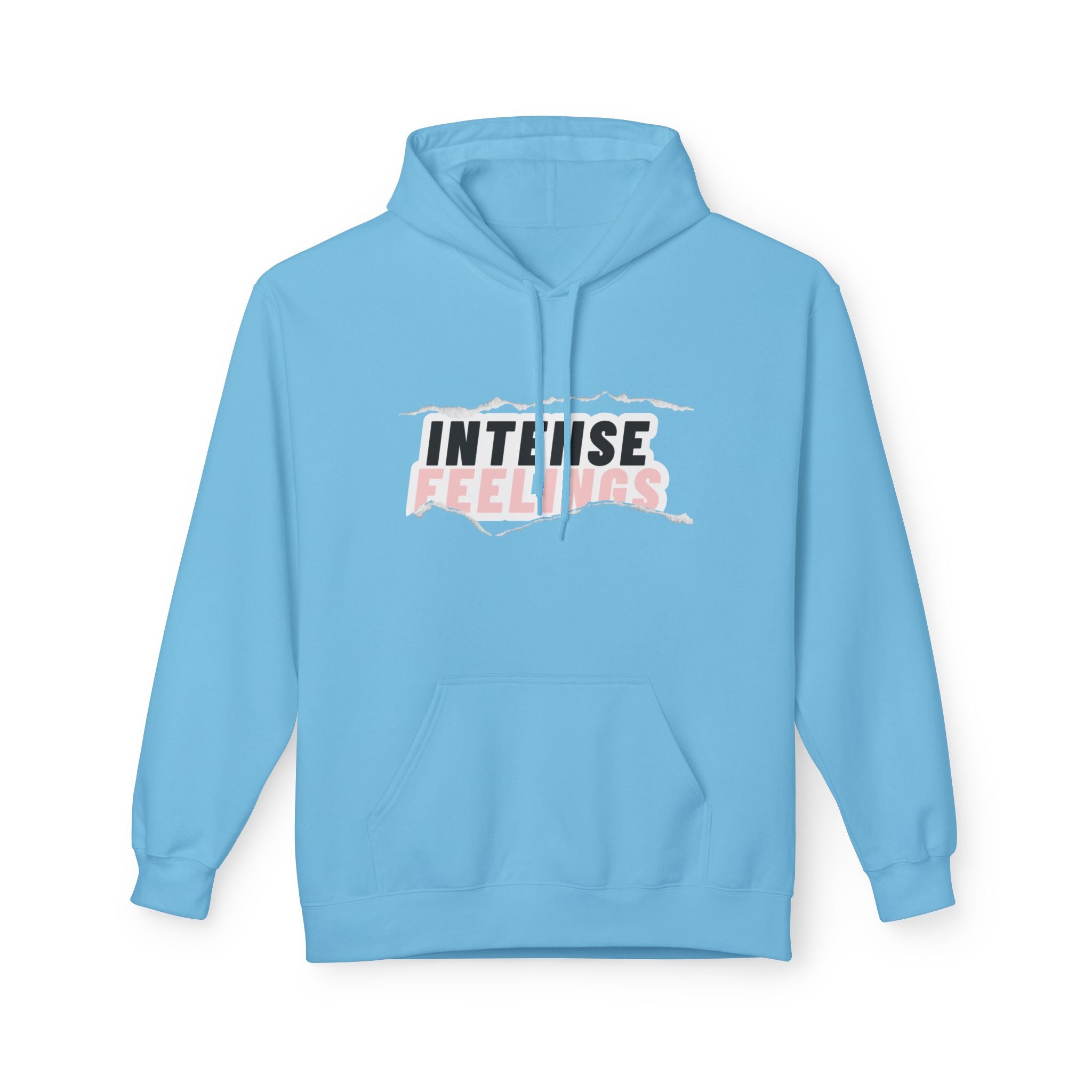 Intense Feelings Unisex Midweight Hoodie - Rose Pink Print