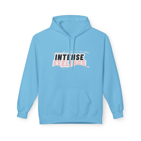 Intense Feelings Unisex Midweight Hoodie - Rose Pink Print