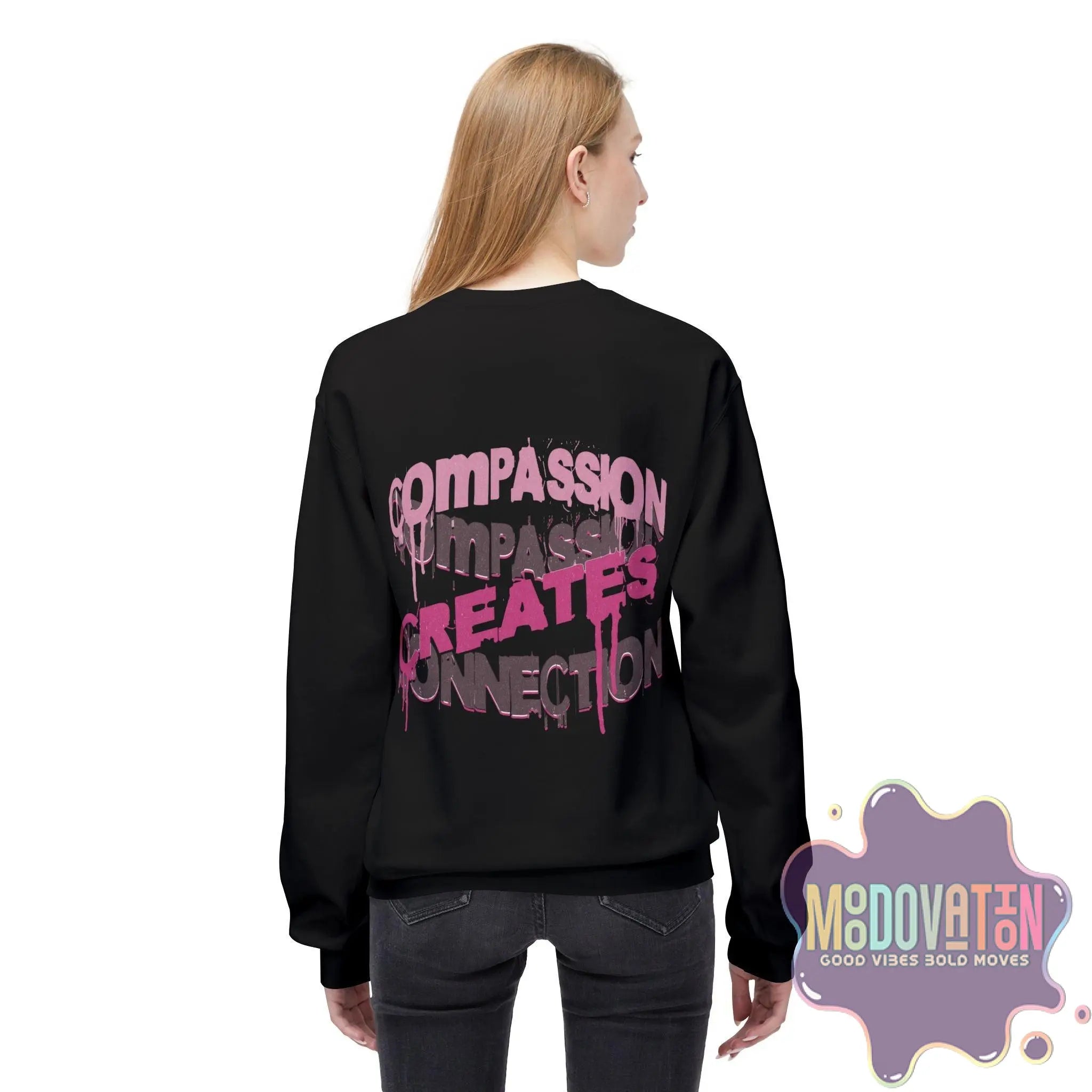 Self-Compassion Unisex Midweight Crewneck Sweatshirt - MOODOVATION