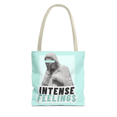 Intense Feelings Tote Bag - Cyan Print
