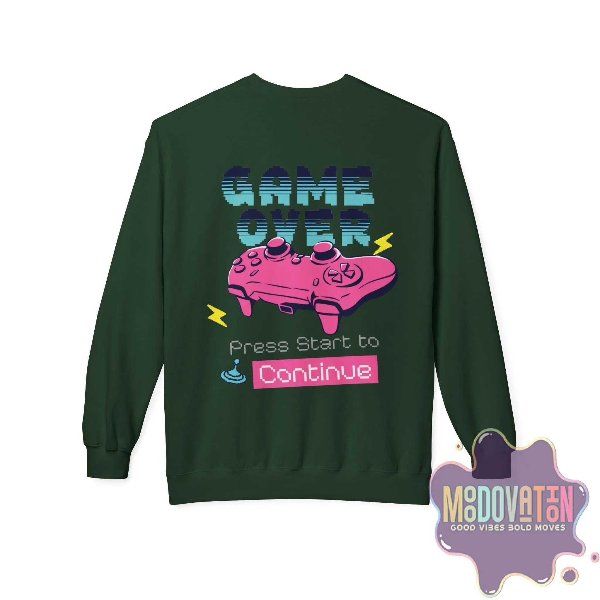 Game Over Unisex Midweight Crewneck Sweatshirt - MOODOVATION