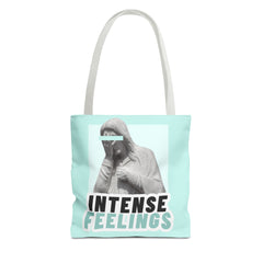 Intense Feelings Tote Bag - Cyan Print