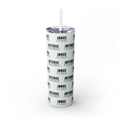 Intense Feelings - Cyan Print Skinny Tumbler