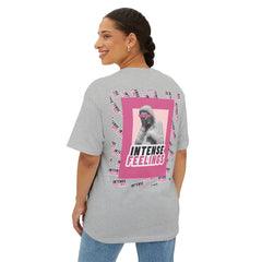 Intense Feelings – Pink Print Unisex Oversized Tee