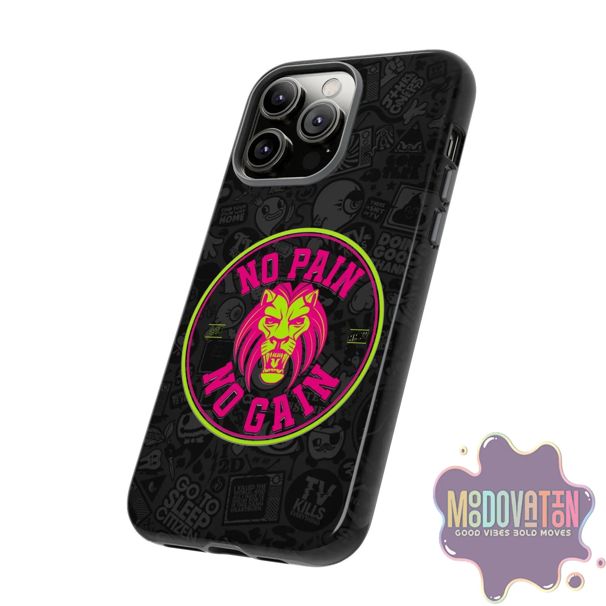 No Pain No Gain Phone Case - Black - MOODOVATION