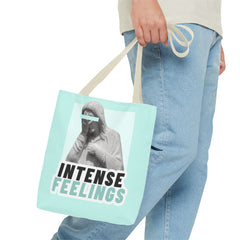 Intense Feelings Tote Bag - Cyan Print