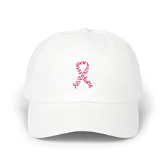 Breast Cancer Awareness Embroidered Ribbon Classic Dad Hat