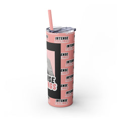 Intense Feelings - Black/Rose Pink Print Skinny Tumbler