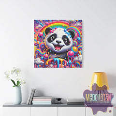 Drippy Delight Panda Matte Canvas - MOODOVATION