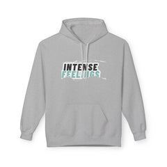 Intense Feelings Unisex Midweight Hoodie - Cyan Print
