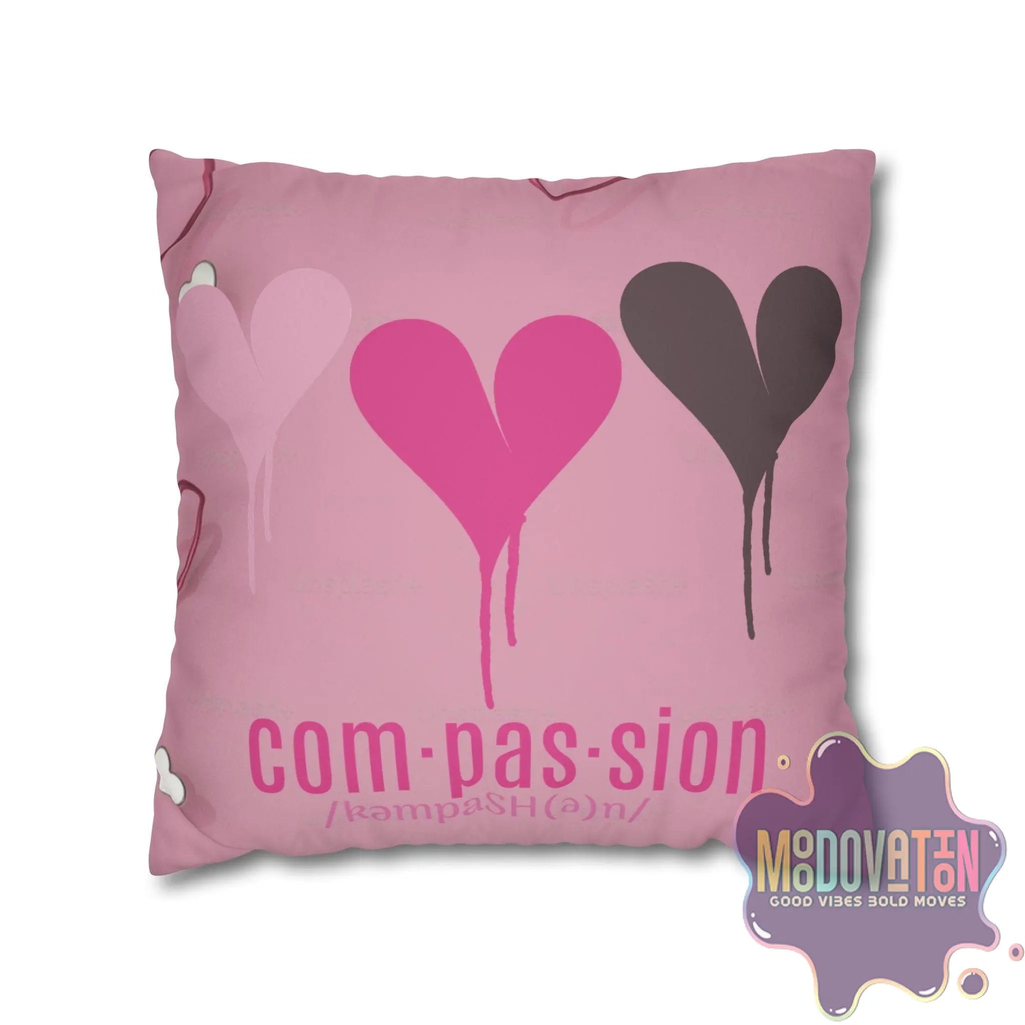 Compassion Faux Suede Square Pillowcase - MOODOVATION