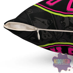 No Pain No Gain Spun Polyester Square Pillow - Black - MOODOVATION