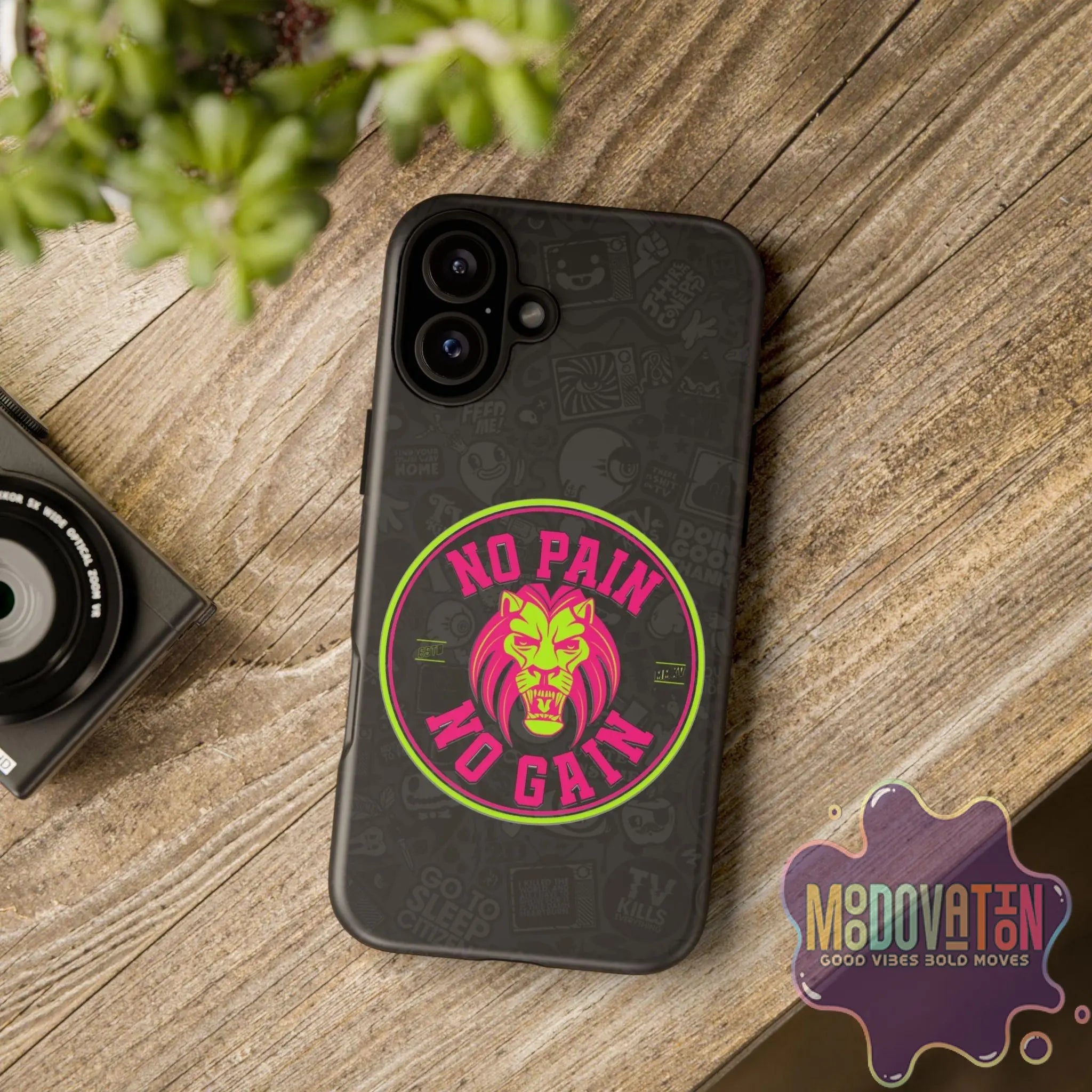 No Pain No Gain Phone Case - Black - MOODOVATION