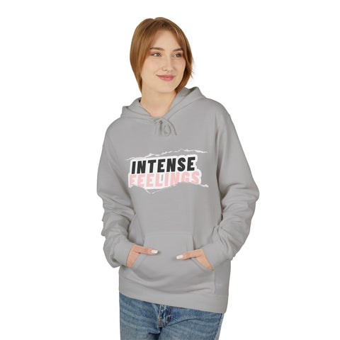 Intense Feelings Unisex Midweight Hoodie - Rose Pink Print