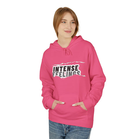 Intense Feelings Unisex Midweight Hoodie - Grey Print