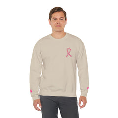 Courage, Strength & Faith – Breast Cancer Awareness Unisex Crewneck Sweatshirt