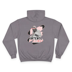 Intense Feelings Champion Unisex Hoodie - Black/Rose Pink Print