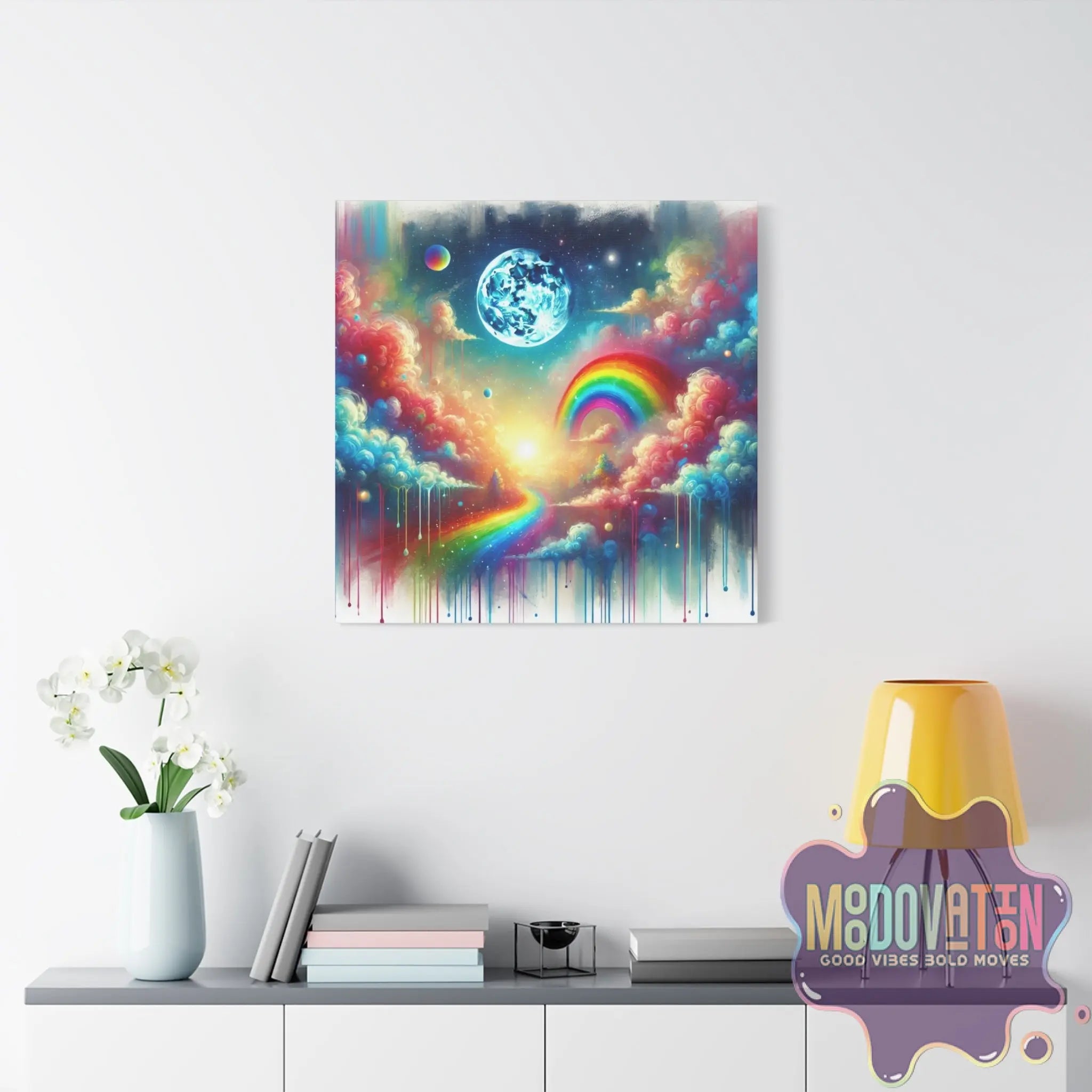 Rainbow Road To Infinity Matte Canvas - MOODOVATION