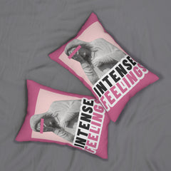 Intense Feelings Pink Lumbar Pillow