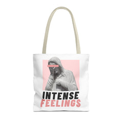 Intense Feelings Tote Bag - White Print