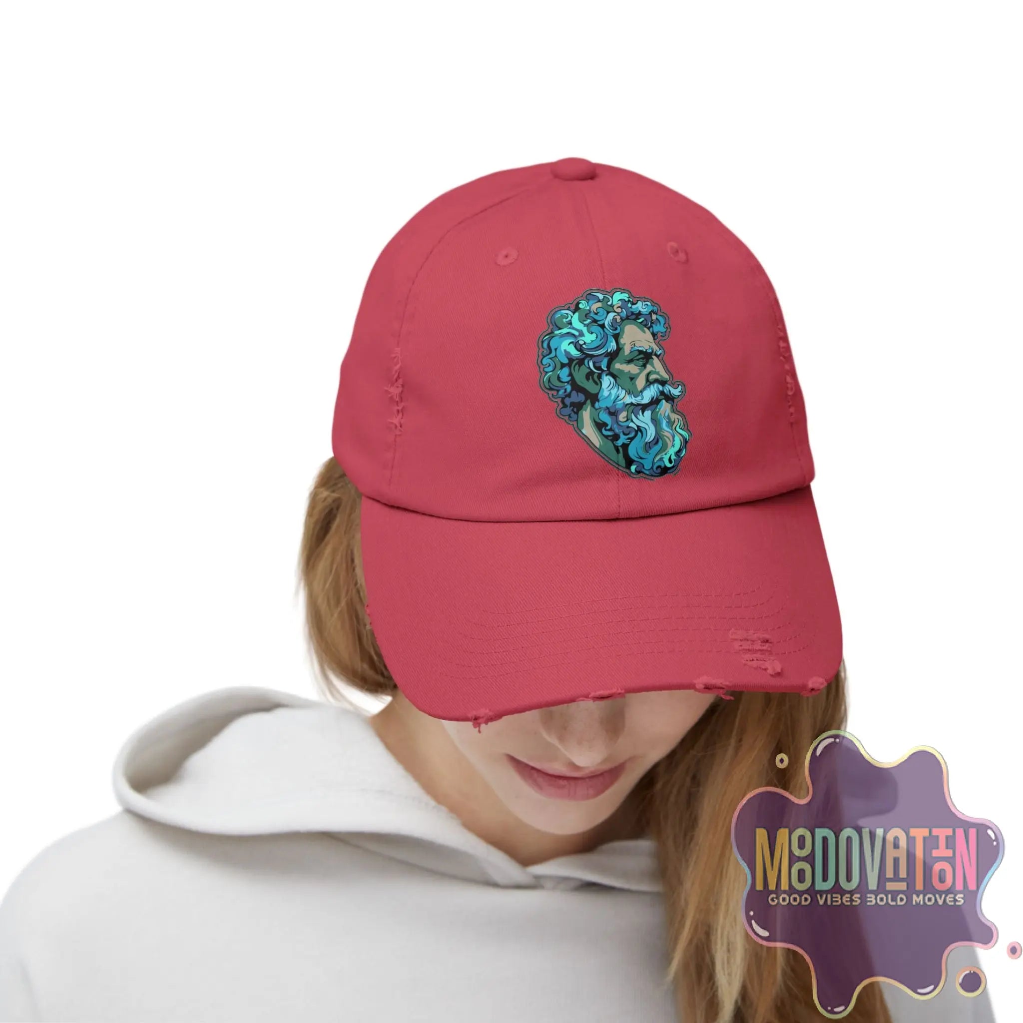 Marcus Aurelius Stoic - Unisex Distressed Vintage Hat - MOODOVATION