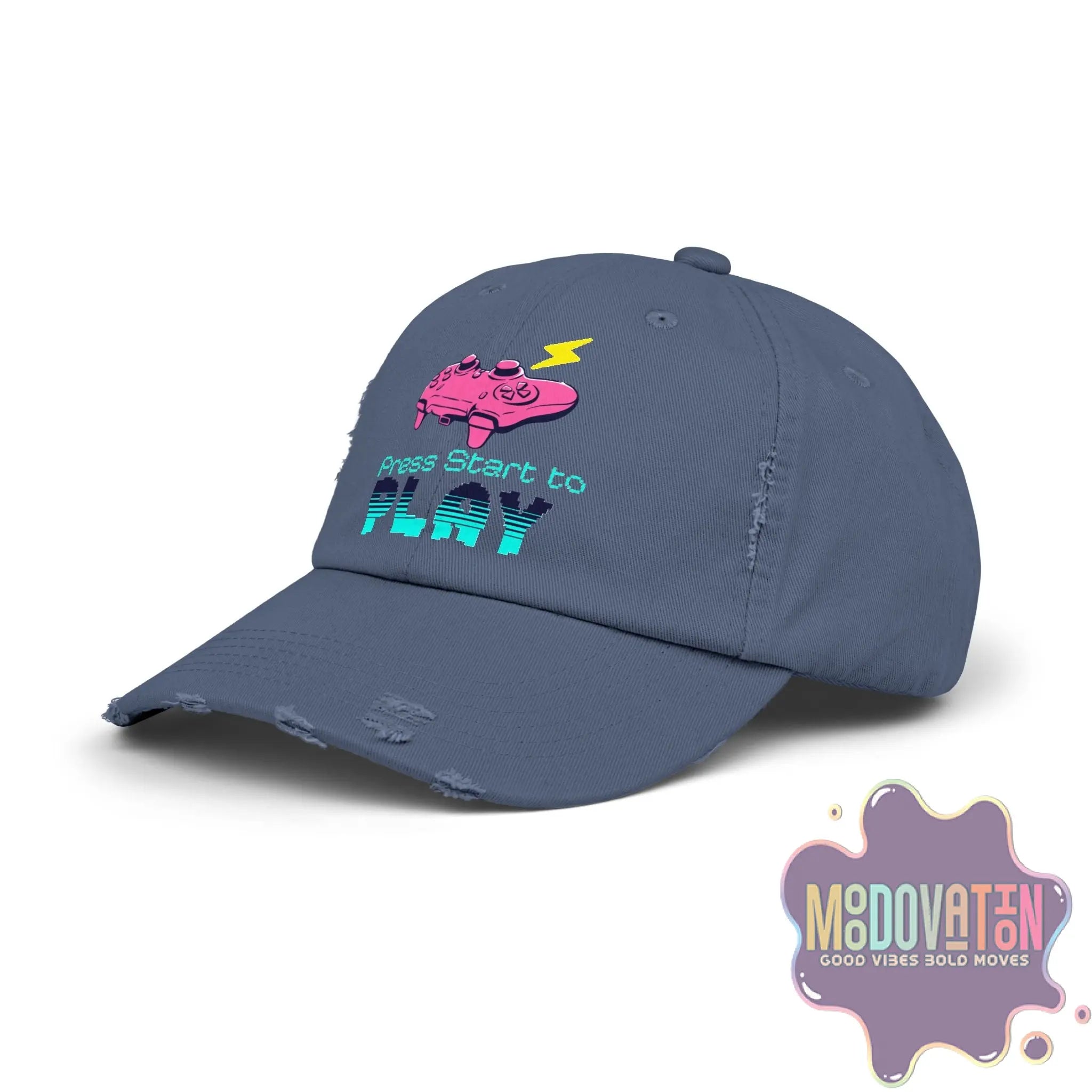Game Over - Unisex Distressed Vintage Hat - MOODOVATION