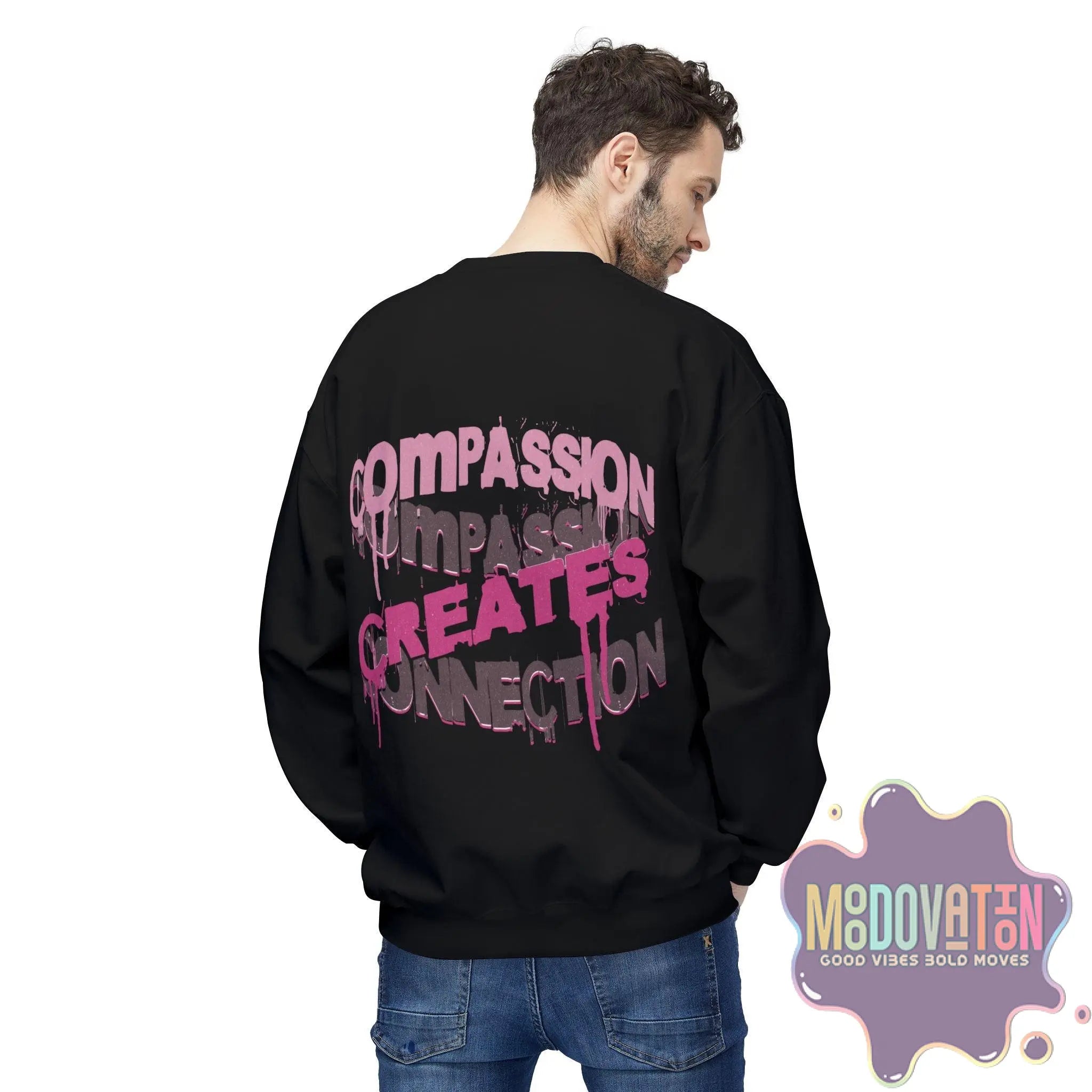 Self-Compassion Unisex Midweight Crewneck Sweatshirt - MOODOVATION