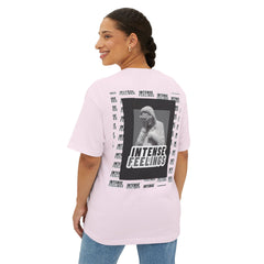 Intense Feelings – Grey Print Unisex Oversized Tee