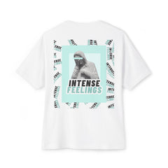 Intense Feelings – Cyan Print Unisex Oversized Tee